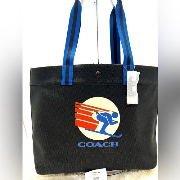 🆕🔥NWT! Coach Tote Handbag 38 Ski Graphic Canvas XL Msrp:$328.00 - Picture 5 of 9